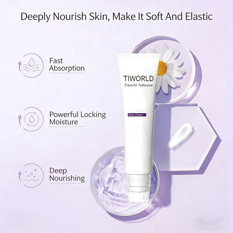 Reduces Wrinkles and Double Chin,Five Rollers for All Around Massage,Neck Firming Cream