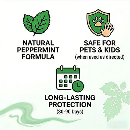 🦟50% OFF NOW!🔇 🟢 Natural Peppermint Rodent Repellent Tablets – 10 Pack